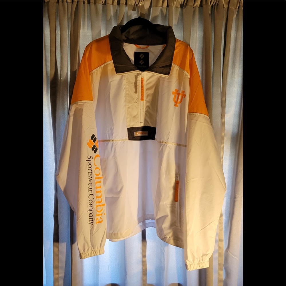 Columbia Tennessee (University) Sportswear White & Orange Windbreaker
